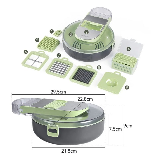 Rebanador picador de verduras 10 en 1